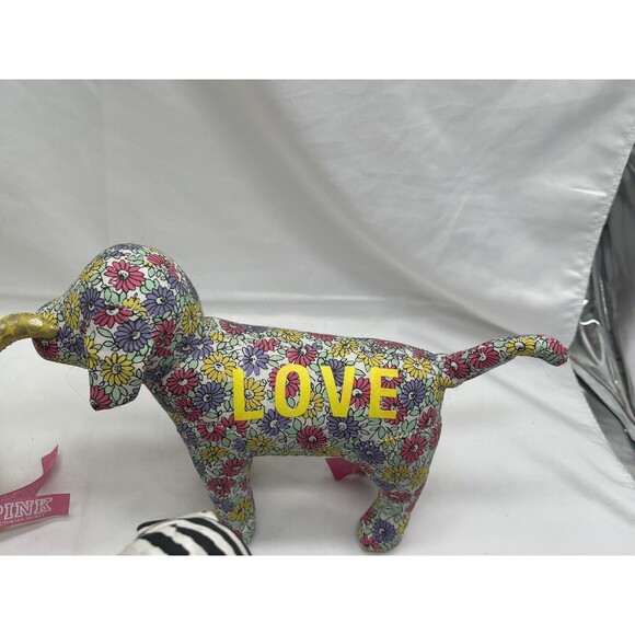 Victoria Secret Lot Of 4 Plush Dogs Gold Pink Love Hope 8” RARE Stuffed Animal - Picture 5 of 12